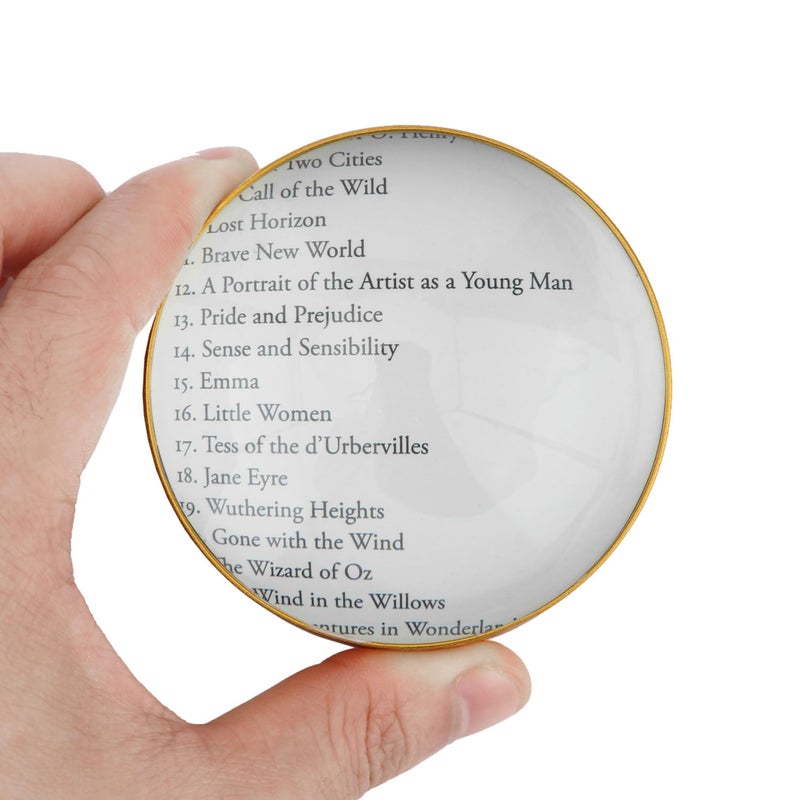 Rongon Reading Magnifier Loupe 4X Crystal Magnifying Glass Dome Portable Paperweight Optical Half Ball Lens Desktop Magnifier for Reading Books Map Magazine Newspaperï¼ˆ75MMï¼‰ - Image 1